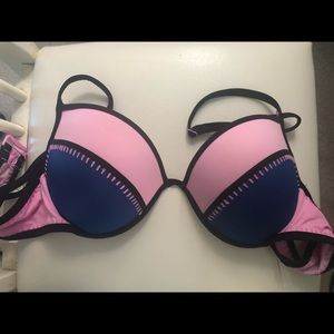 Victoria’s Secret blue and pink Bikini top